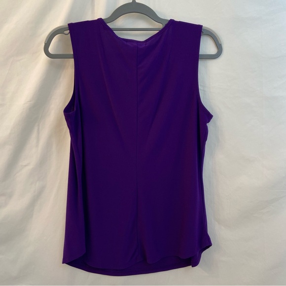 Diana Belle, Purple Sleeveless Blouse, Medium - Picture 5 of 10
